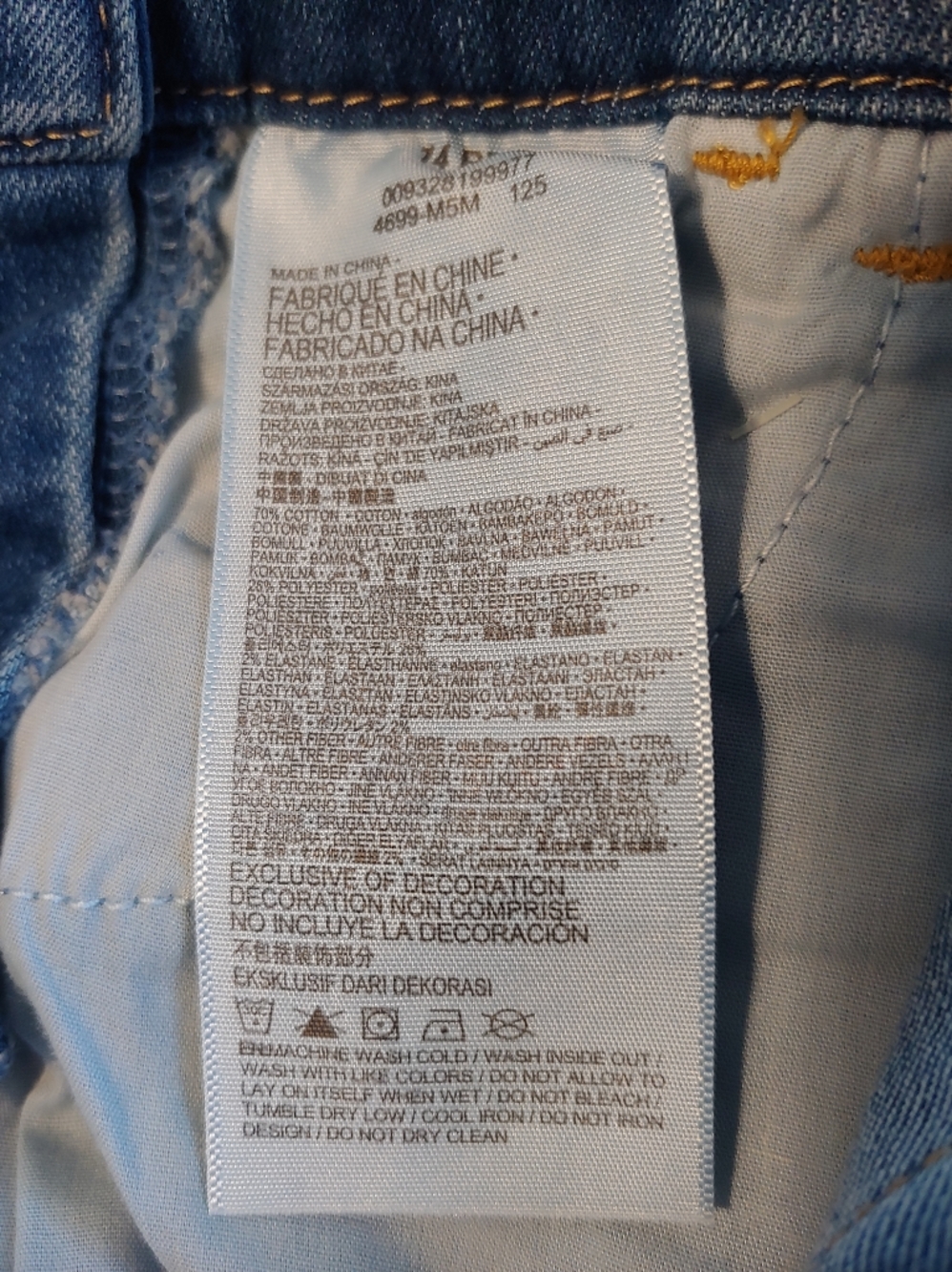 Levi's Blue Classic Denim Girl's Overalls Size 14 NWT - Picture 12 of 15